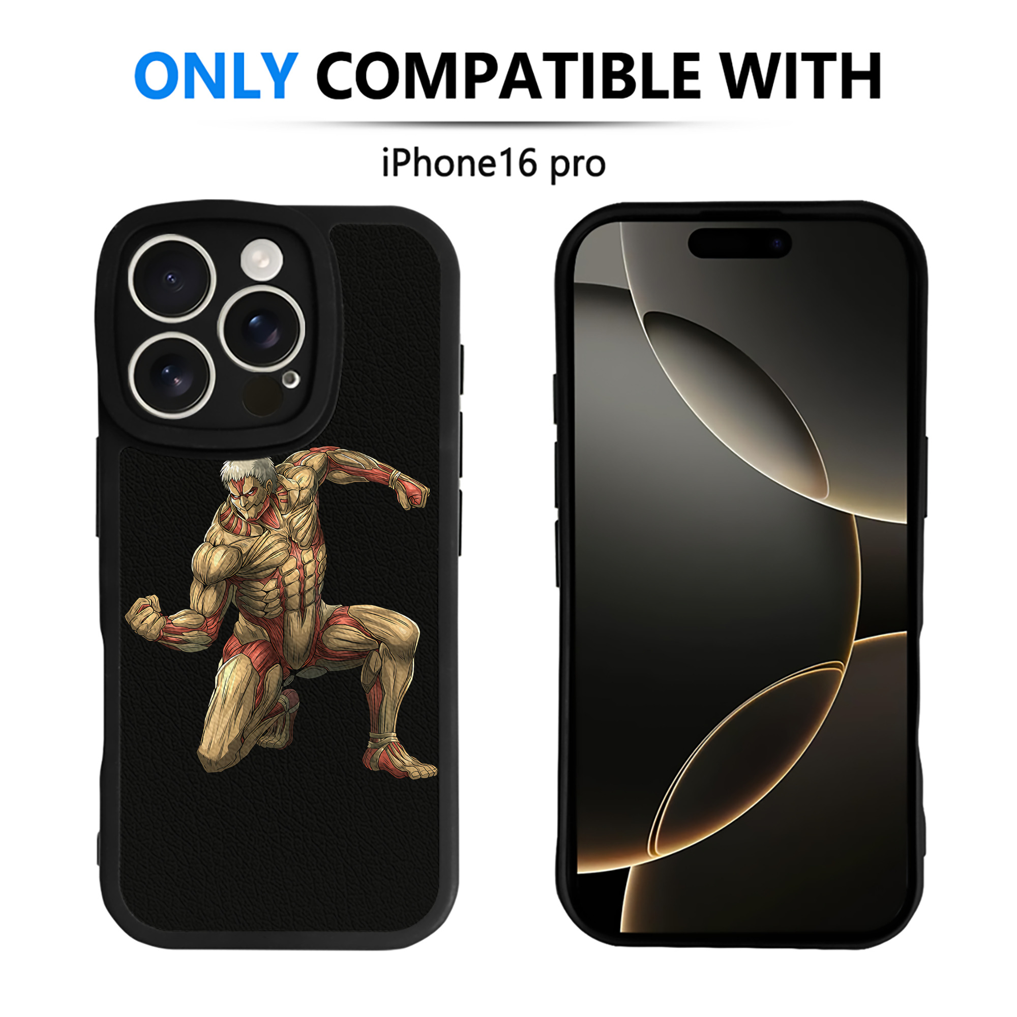 （画像用） 進撃の巨人 Attack on Titan 【iPhone 16シリーズ対応】シリコンスマホケース（レザー調） 材質：シリコン